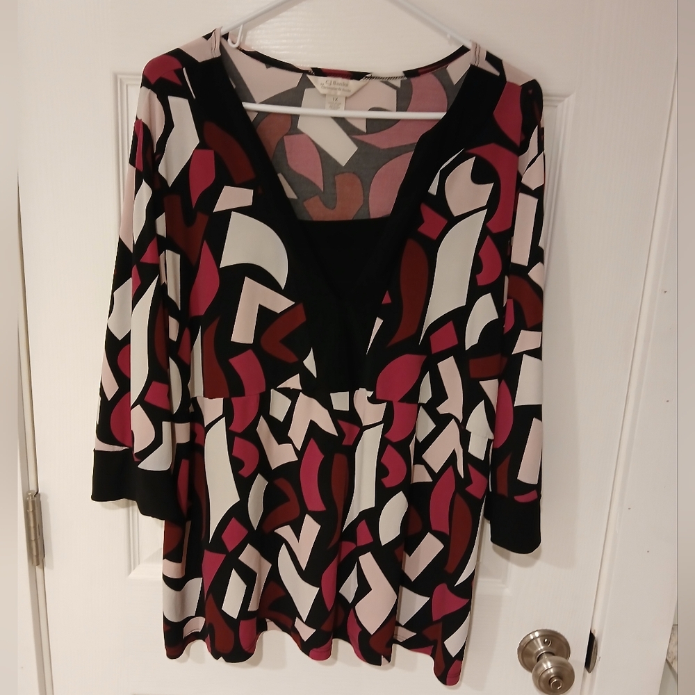 C.J. Banks Womens 1X Plus Size Top